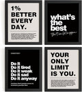 DSHFG Motivational Inspirational Office Wall Art Decor Prints Set of 4 by Unknown