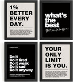 DSHFG Motivational Inspirational Office Wall Art Decor Prints Set of 4 by Unknown