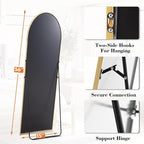 Sweetcrispy 56"x15" Arched Full Length Mirror, Leaning or Standing Full Body - Image 5