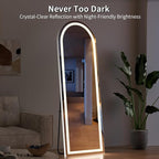 Koonmi LED Arched Full Length Mirror, Lighted Floor Mirrors - Image 5