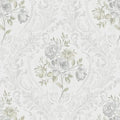 Ismoon Floral Peel and Stick Wallpaper Vintage White and Grey Contact Paper by Ismoon