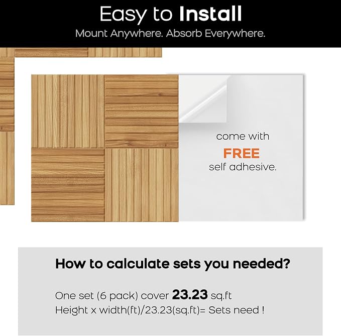 BUBOS 6 Pack Acoustic Wall Panels - Image 8