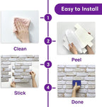 3D Faux Brick Wall Panels Peel and Stick, Small Brick-Look Textured Wall Sticker - Image 6