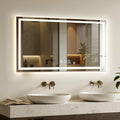 55X30 LED Bathroom Mirror with Lights, Backlit + Front Lit, Lighted Bathroom by Rpoesx