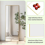 Sunniry Gold Full Length Mirror 56x18 inch, Standing Mirror Full Length - Image 2