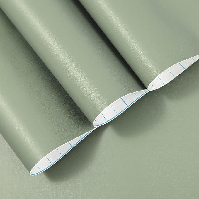 practicalWs Sage Green Wallpaper Stick and Peel Green Contact Paper 17.7'' x - Image 9