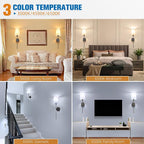 NIORSUN 25.4 inch Battery Operated Wall Sconce Set of 2, 9 Colors Wireless - Image 4