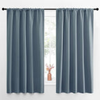 NICETOWN Blackout Curtains for Living Curtains, Smoky Blue, 52 by 63 Inch by NICETOWN