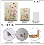 KISSFOX 3 Piece Canvas Wall Art Wildflowers Wall Decor Floral Pictures - Image 4