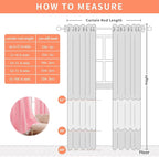 XiDi Curtains for Bedroom Decor Pink34/96/1 US - Image 3
