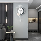 Large Decorative Wall Clock Silent Non-Ticking Quartz Battery Operated Pendulum by CreativeWallClock