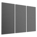 Pegboard Smith Metal Pegboard Panels 12" x 24", 3 Pack Black Wall Mounted Tool by Pegboard+Smith