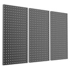Pegboard Smith Metal Pegboard Panels 12" x 24", 3 Pack Black Wall Mounted Tool by Pegboard+Smith