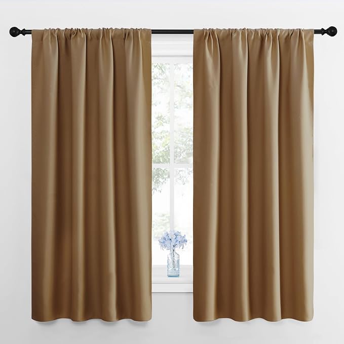 NICETOWN Kitchen Curtains, Short Blackout Drapes, Thermal Insulated Blackout by NICETOWN
