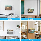 Marbrasse Wall File Holder 2-Tier Hanging Wall File Organizer, Mesh Mail Holder - Image 7