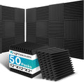 50 Pack Sound Proof Foam Panels by Knightsacoustic