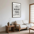 Framed Black And White Retro Newspaper Wall Art ItS Already Yours Universe - Image 4