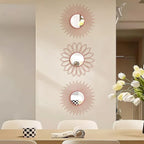 3 Pack Metal Mirrors for Wall Sunburst Wall Mirrors Home Décor Decorative - Image 5