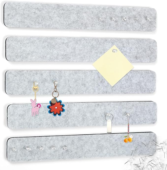 5 Pack Felt Pin Board Bar Strips Bulletin Board by SayHellotoGoodLife
