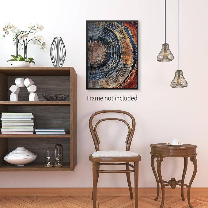 Medpol Vintage Trendy Abstract Tree Ring Wall Art Modern Colorful Nature Poster - Image 5