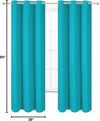 LEMOMO Teal Thermal Blackout Curtains/38 x 84 Inch/Set of 2 Panels Room - Image 10