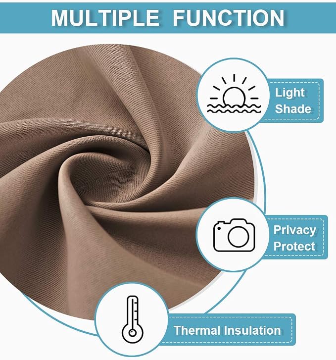 RYB HOME Room Divider Blackout Curtains, Thermal Insulated Privacy Drapes - Image 4