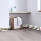 Floral Wallpaper Border 196x4 Inch Peel and Stick Wall Border Pink Blue Rose - Image 4