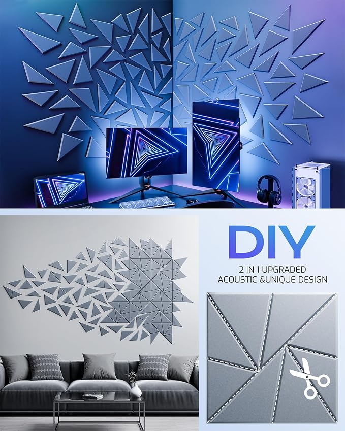 12 Pack Acoustic Panels, Sound Proof Foam Panels - Image 5