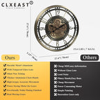 CLXEAST 28 Inch Large Moving Gear Wall Clock - Image 4