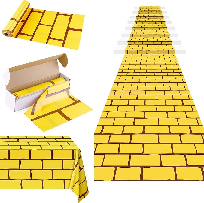 Kochorie 100 Ft x 54 Inch Yellow Brick Road Tablecloth Roll by Kochorie