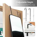 SCWF-GZ 57x20 Door Hanging Full Length Mirror, Floor or Wall Mounted Metal - Image 6