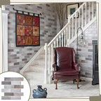 12PCS 3D Wall Panels Peel and Stick Foam Faux Brick Wall Panels, Self-Adhesive - Image 6