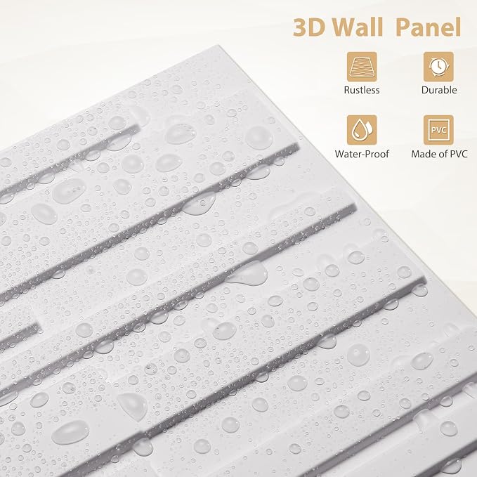 Heikki 30 Pack 3D Wall Panel for Interior Wall Décor, PVC Flower Textured Wall - Image 2