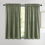 NICETOWN Sage Green Velvet Curtains 54 inches Long 2 Panels by NICETOWN