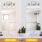 Ascher Bathroom Vanity Light Fixtures, 3 Light Wall Sconces Lighting - Image 6