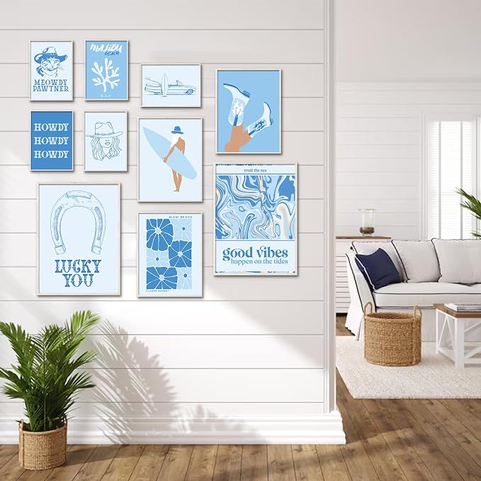 Uniro Coastal Cowgirl Room Decor, Coastal Granddaughter Room Decor, Light Blue - Image 6