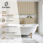 WPC Slat Wall Panels 8 Pack 96" x 8.2", Waterproof Fluted Wall Paneling - Image 2