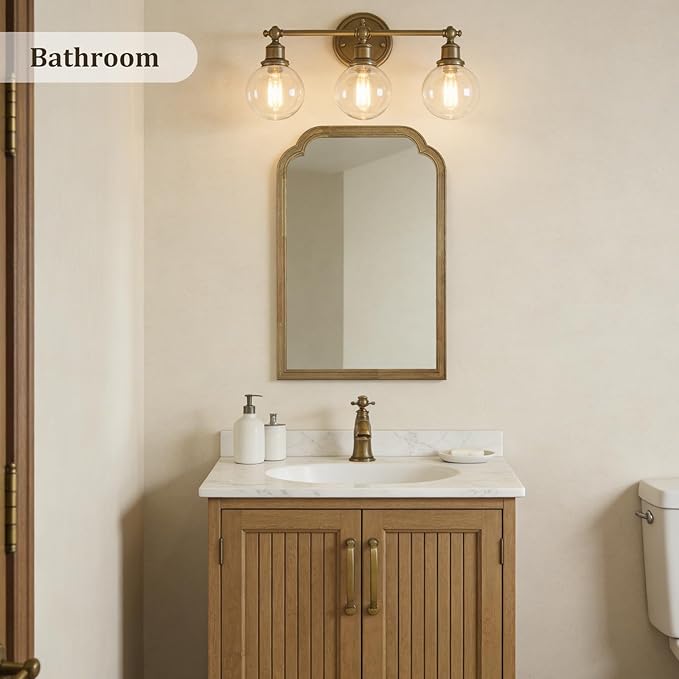 WallBeyond Wood Frame Wall Mirror Rounded Corner Arch Rectangle Mirror - Image 2