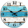 CHYLIN Wall Clock, Beach Themed Blue Wall Clocks Battery Operated Silent by CHYLIN