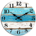 CHYLIN Wall Clock, 18 Inch Beach Wall Clocks Battery Operated, Coastal Ocean by CHYLIN