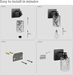 Rayogale Battery Operated Wall Sconce Set of 2, Easy Install Dimmable - Image 4