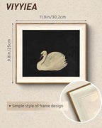 VIYYIEA Framed Wall Art for Living Room, Swan Art Canvas Prints, Vintage Home - Image 3