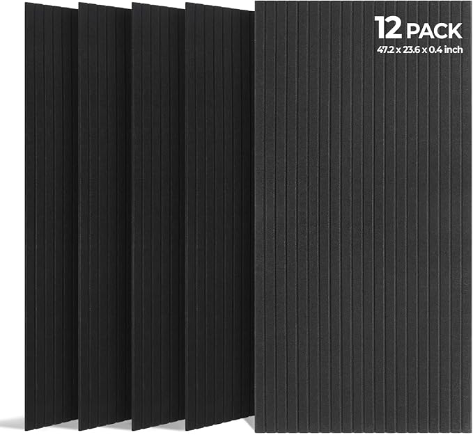 SODOCT 12 Pack Large Acoustic Panels, 47.2" X 23.6" X 0.4" Sound Proof Panels by SODOCT