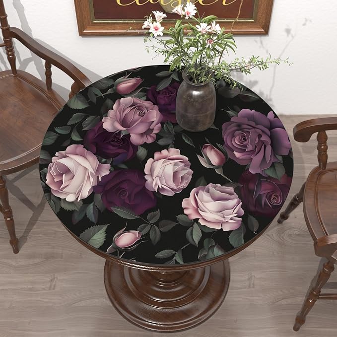 Purple Pink Rose Wallpaper Peel and Stick Vintage Floral Contact Paper 17.5in - Image 8