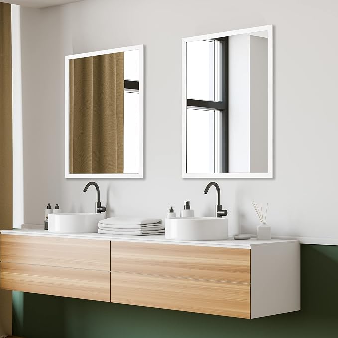 BOMINICA Rectangular Wall Mirror 24” x 36” Bathroom Mirror Framed Wall Mirror - Image 2