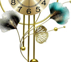 Wall Clocks for Living Room Decor, Unique 3D Metal Iron Ginkgo Leaf Wall Art - Image 6