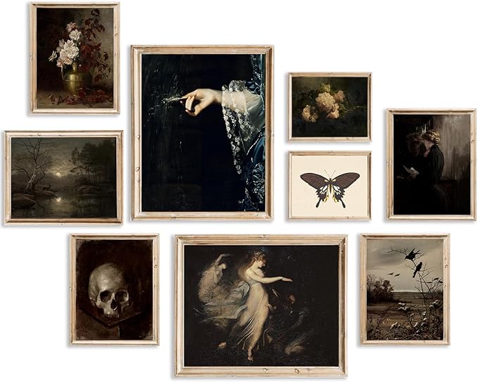 KBKBART Dark Academia Room Decor, Victorian Gothic Home Decor, Vintage Moody by KBKBART