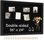 Double-Sided Black Cork Board by AMUSIGHT
