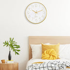 Foxtop Gold Wall Clock 12 Inch Silent Non-Ticking Battery Operated Round Quartz - Image 5