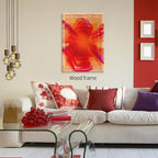 Retro Hippie Trippy Posters Vintage Red 70s 80s Wall Art Trendy Face Eye Canvas - Image 7